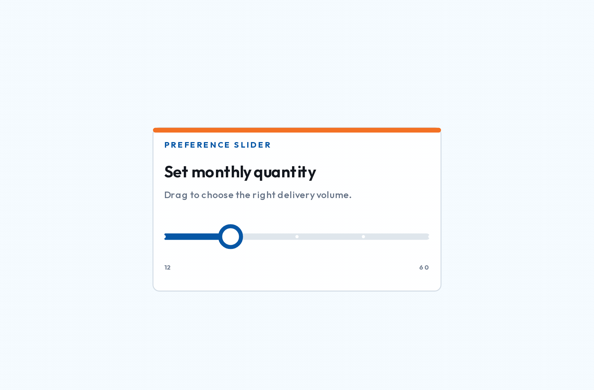 A dedicated slider interaction transitions into a segmented offer countdown.