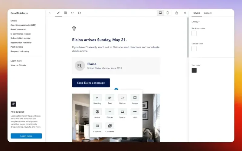 Swap images, text, or CTAs within each block